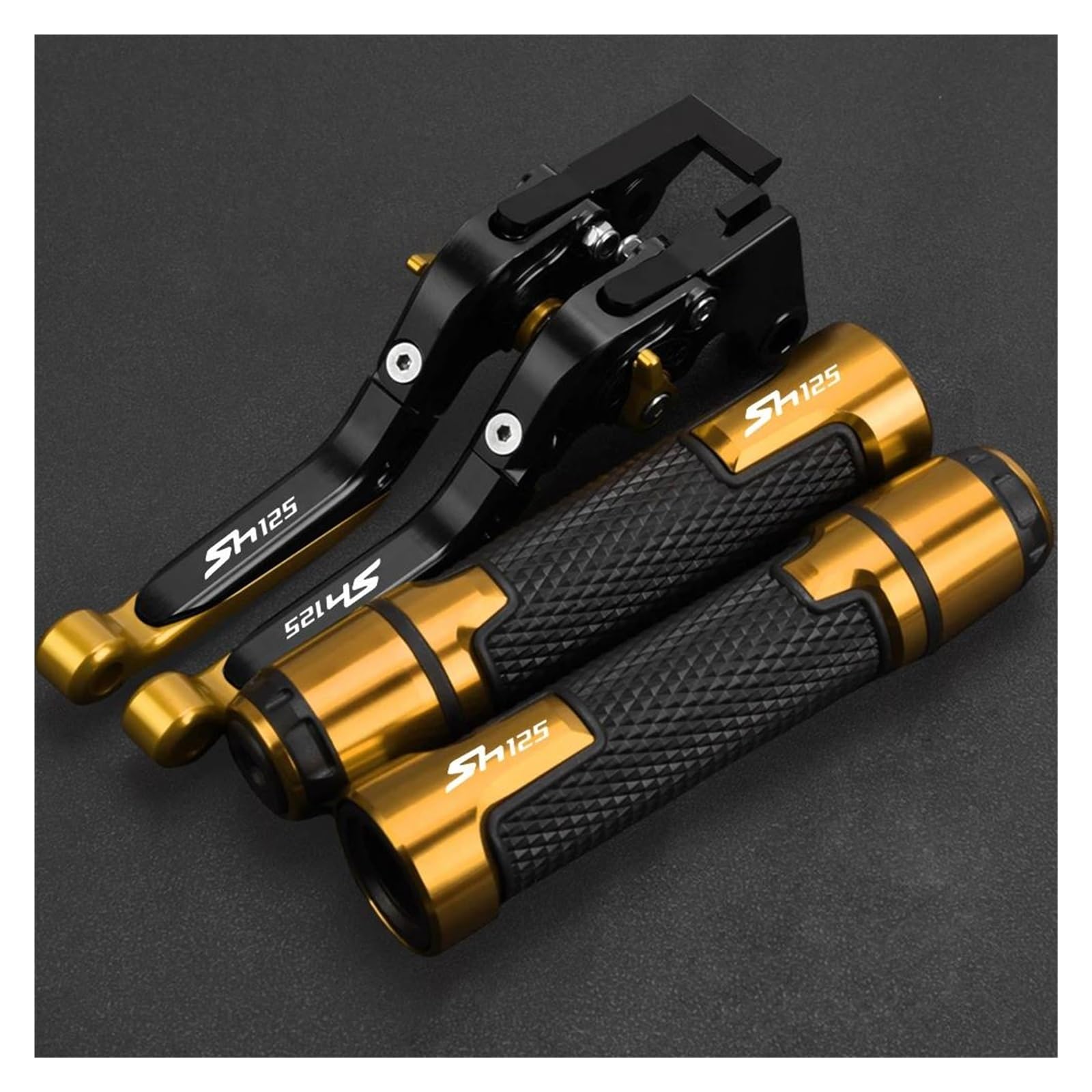 Cwziwoyji K Fit For Honda Sh125 Sh125i 2004-2023 Motorcycle Accessories Adjustable Brake Clutch Levers Handlebar Grips(K)