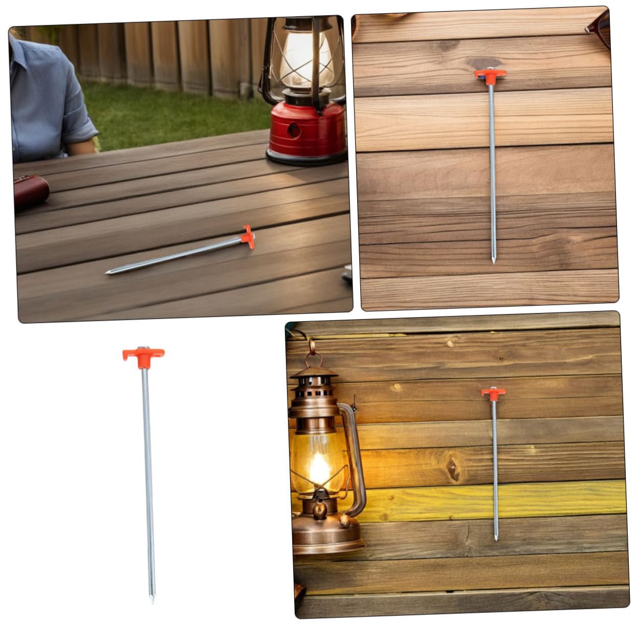Piquetas para Tienda de Campaña 12 Uds 6x250mm Acero Inoxidable