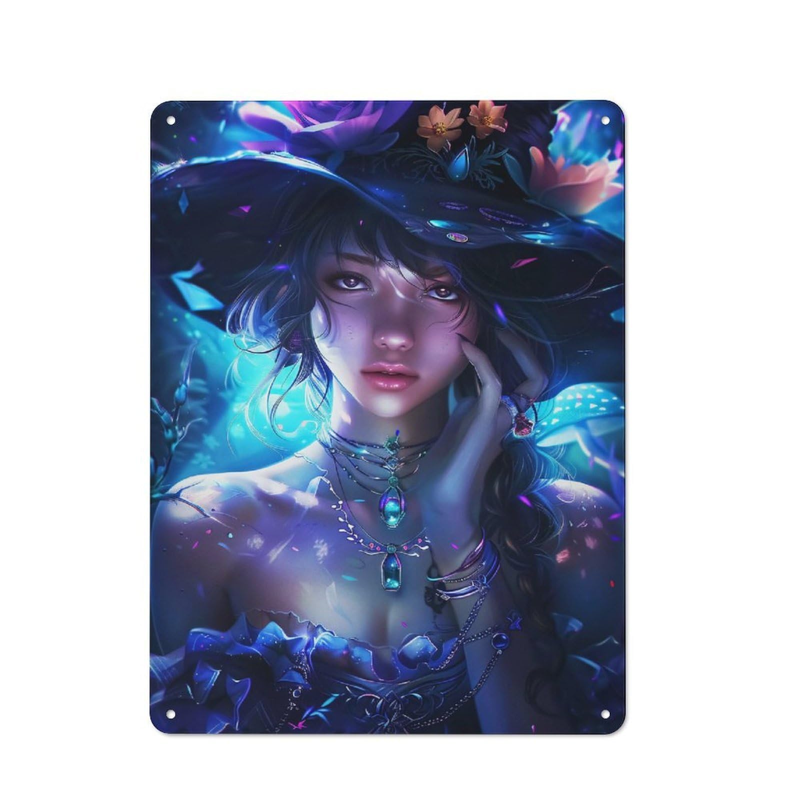 Understated Office Metal Sign 40x30cm Featuring The Witch, Studio Wall Plaque for Office, Study, Studio Or Hallway