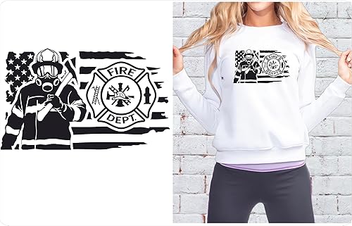 Parches termoadhesivos de la familia de bomberos de la bandera estadounidense, calcomanías de transferencia de letras para camisetas, ropa de tela,