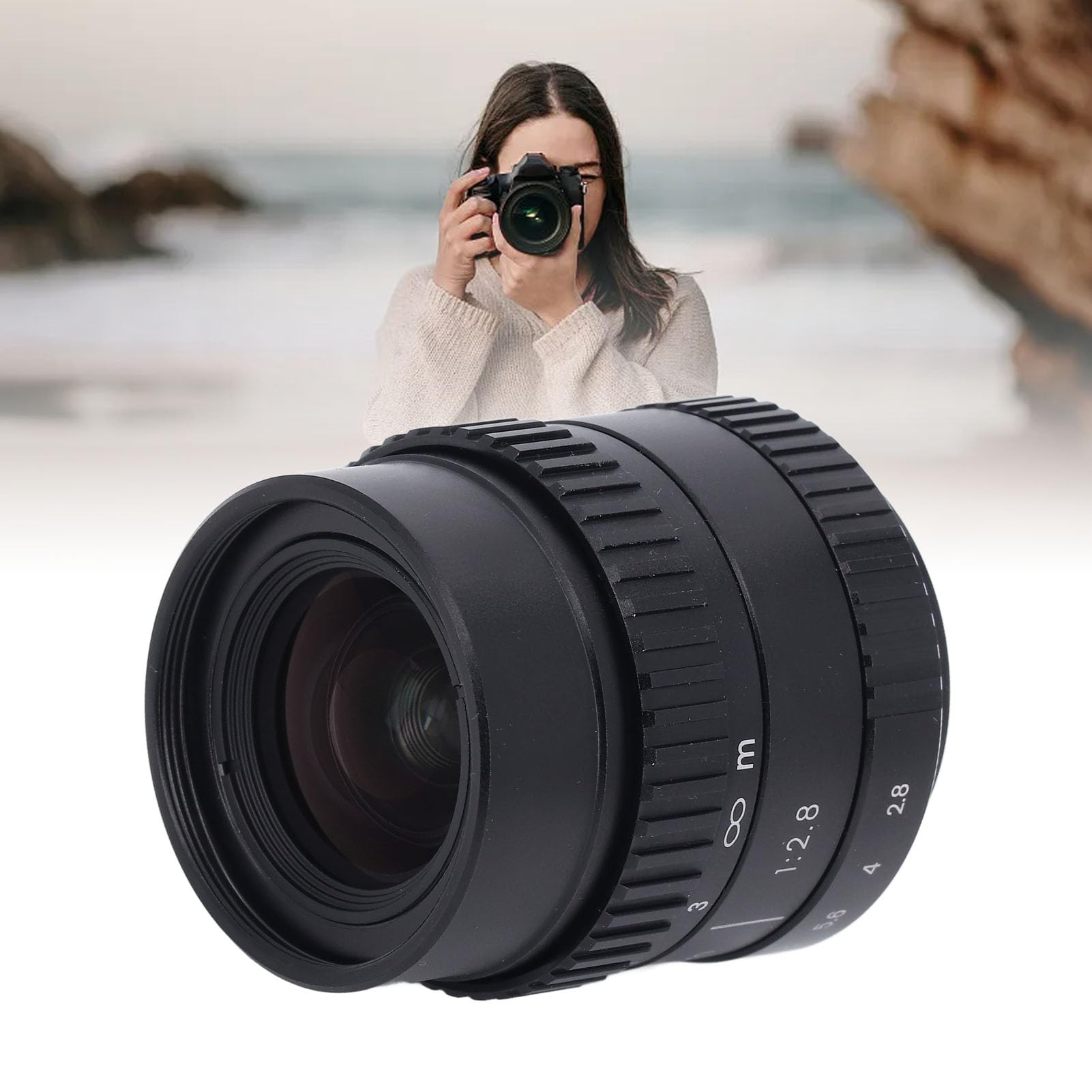 Ręczny Szerokokątny Aluminiowy Obiektyw 18 Mm F2,8 do Aparatów M4/3, Lekka Konstrukcja, Idealny do Fotografii Makro i Panoramicznej