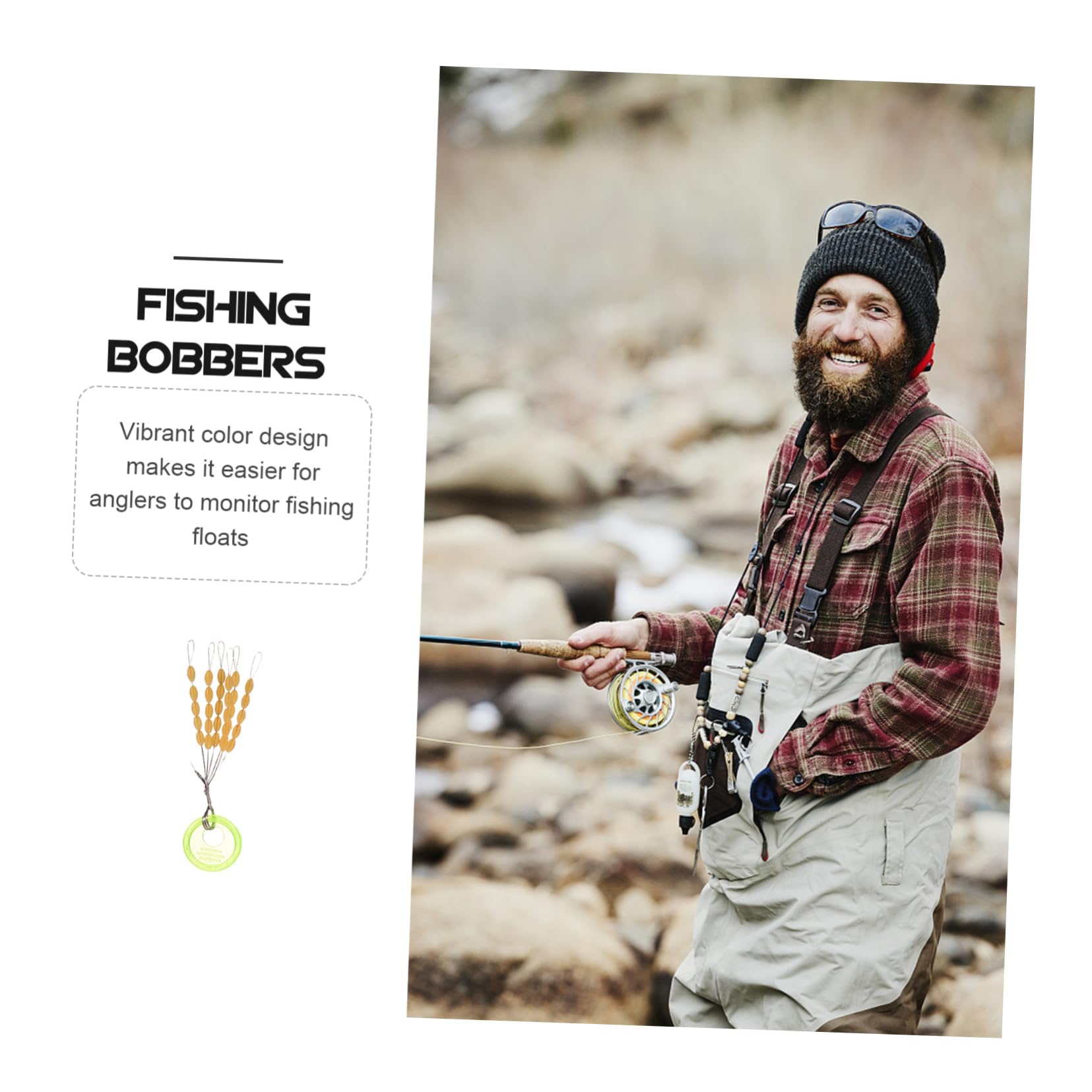 SUPVOX Lot De 5 Flotteurs De Pêche Petits Bouchons De Cordon pour Pêcheurs De Niveaux 60 Pièces X 5