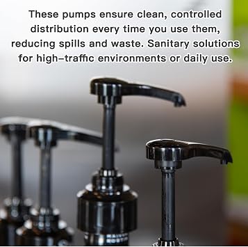 4-Pack Universal Syrup Pumps for Coffee & Beverages – Fits 750ml to 1L Bottles