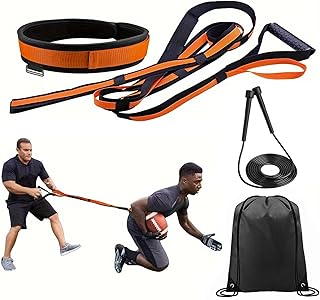 Speed Training Kit, Agility Speed Exercise Rope Kit, Fitness Equipment with Sturdy Sliding Ring for Football Basketball, Soccer, and Other Sports