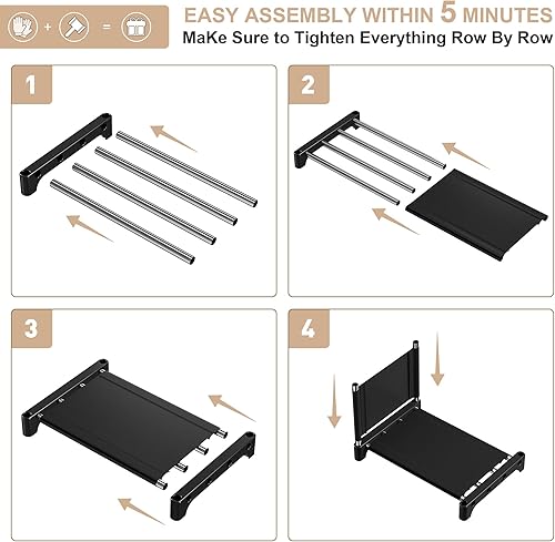 Miniatura 7 de REIBII Librería, estantería para libros, estantería, 12 estanterías, librerías, funda para libros de bricolaje, estantería negra, estantería alta,