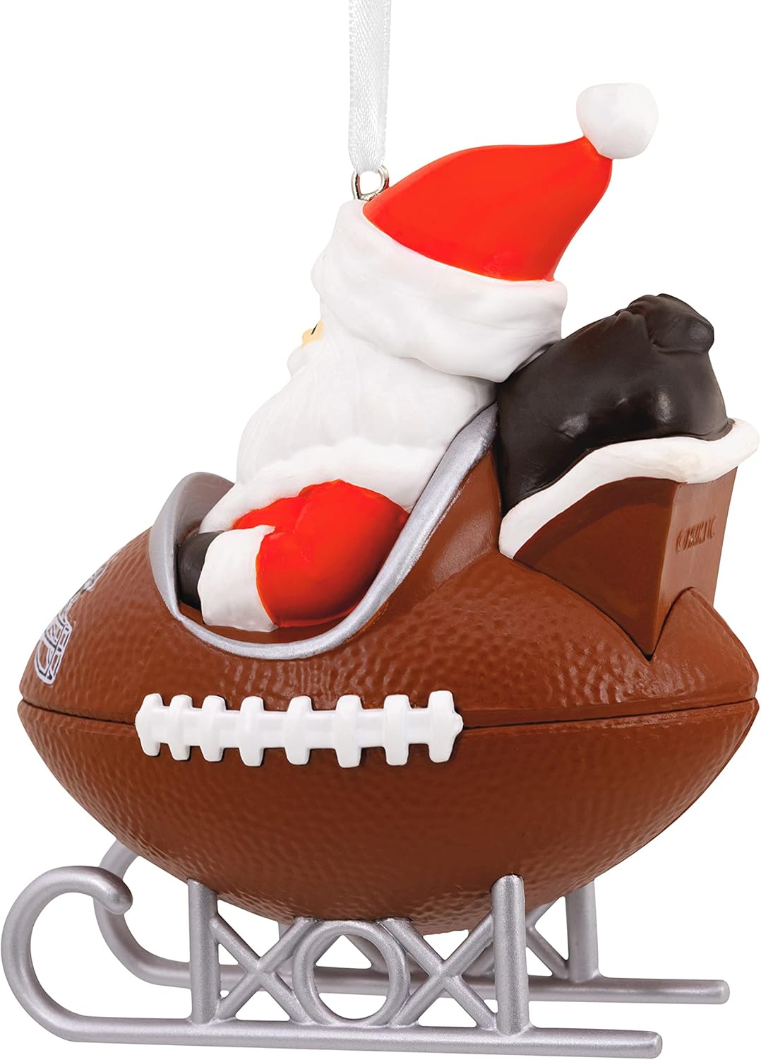 Hallmark Cleveland Browns Santa Football Sled Christmas Ornament, NFL Tree Decoration and Sports Fan Gift : Everything Else