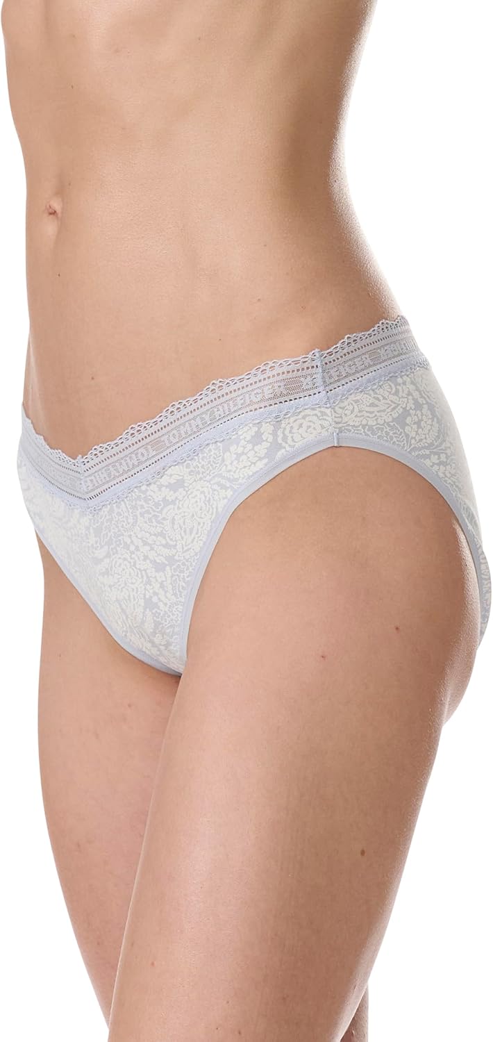 Tommy Hilfiger womens 3pk Cotton Logo Lace Trim V Bikini - Image 5