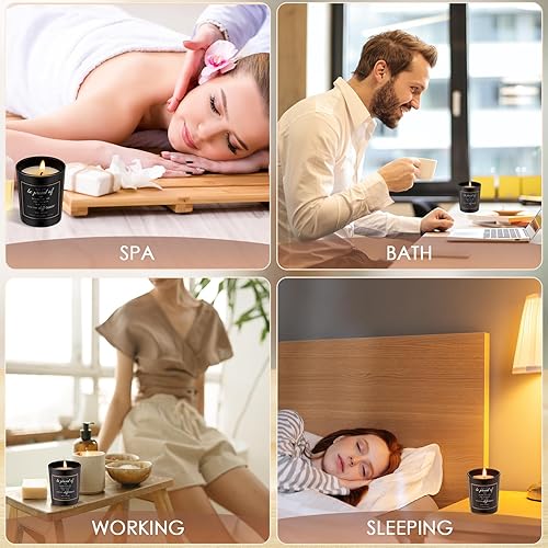 Miniatura 5 de MTLEE Paquete de 16 velas perfumadas para regalo, velas de cera de soja de aromaterapia, perfumadas a granel para dama de honor, cumpleaños, San