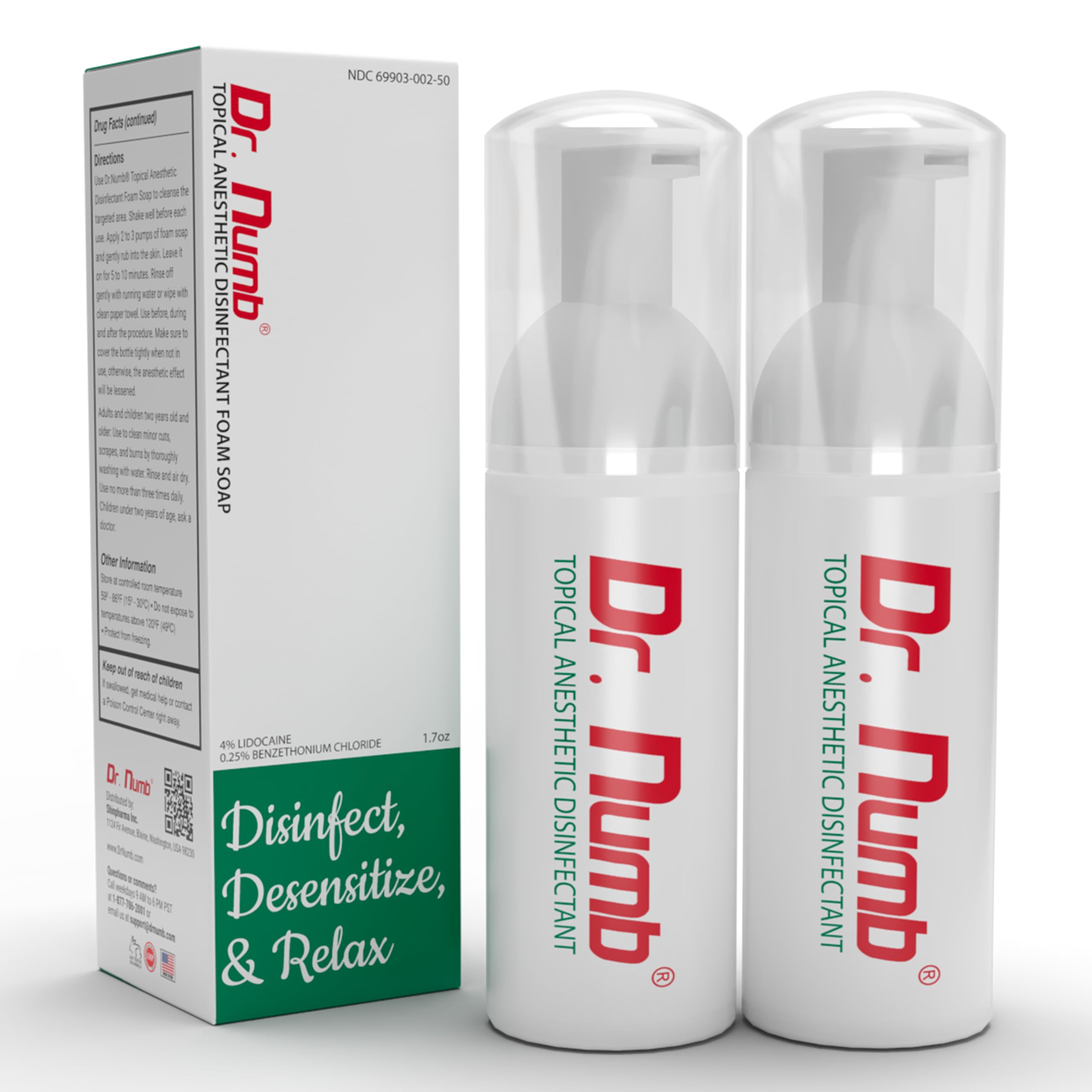 Amazon.com: Dr. Numb 4% Lidocaine Topical Anesthetic Foam Soap