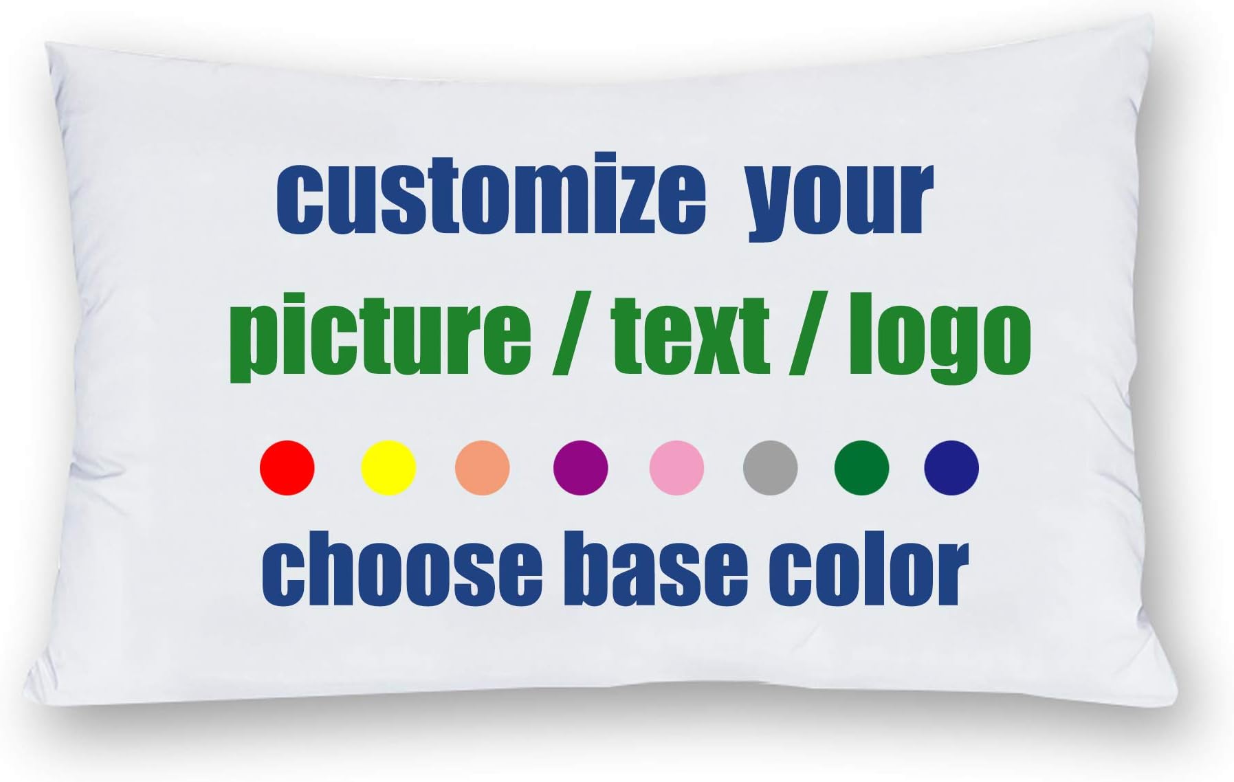 Custom Pillow Cover Two-Sides Printed - Qianta Personalized Throw Pillowcase Print Photo Text Pillowcovers for Home Decor (12×18)