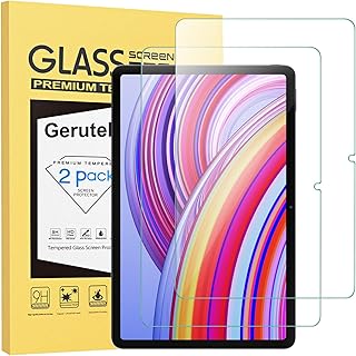 Gerutek Pack of 2 Screen Protectors for Xiaomi Redmi Pad 2 Pro/Redmi Pad Pro/Xiaomi Poco Pad 12.1 Inch 2024, 9H Hardness Anti-Scratch Tempered Glass HD Clear Anti-Bubble Protective Glass for Redmi Pad