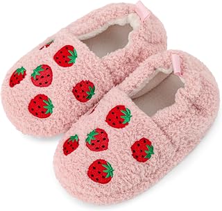 KAKU NANU Toddler Kids Slippers Cute Animal Cartoon Shoes Girls Boys Warm Fleece Winter Household Slippers