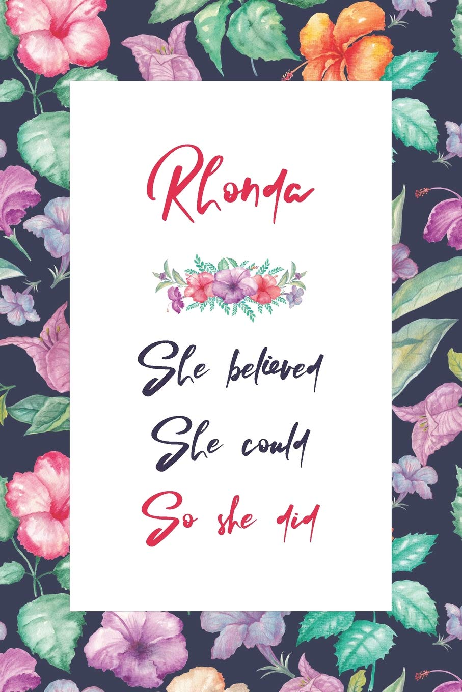 Rhonda Journal: Lined Journal / Notebook - Personalized Name Rhonda Gift - Rhonda's Personal Writing Journal - 120 Pages For Writing And Note Taking For Women