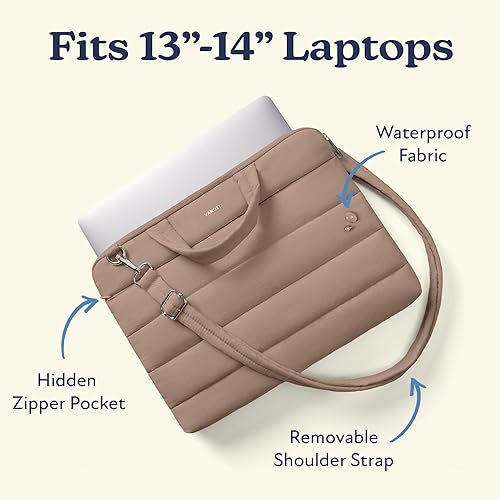 Miniatura 2 de Vandel 13-14 inch Laptop Carrying Case Sleeve with Strap, Shoulder Bag with Handle, 14 in Laptop Computer Bag for Women, MacBook Air 13 Inch