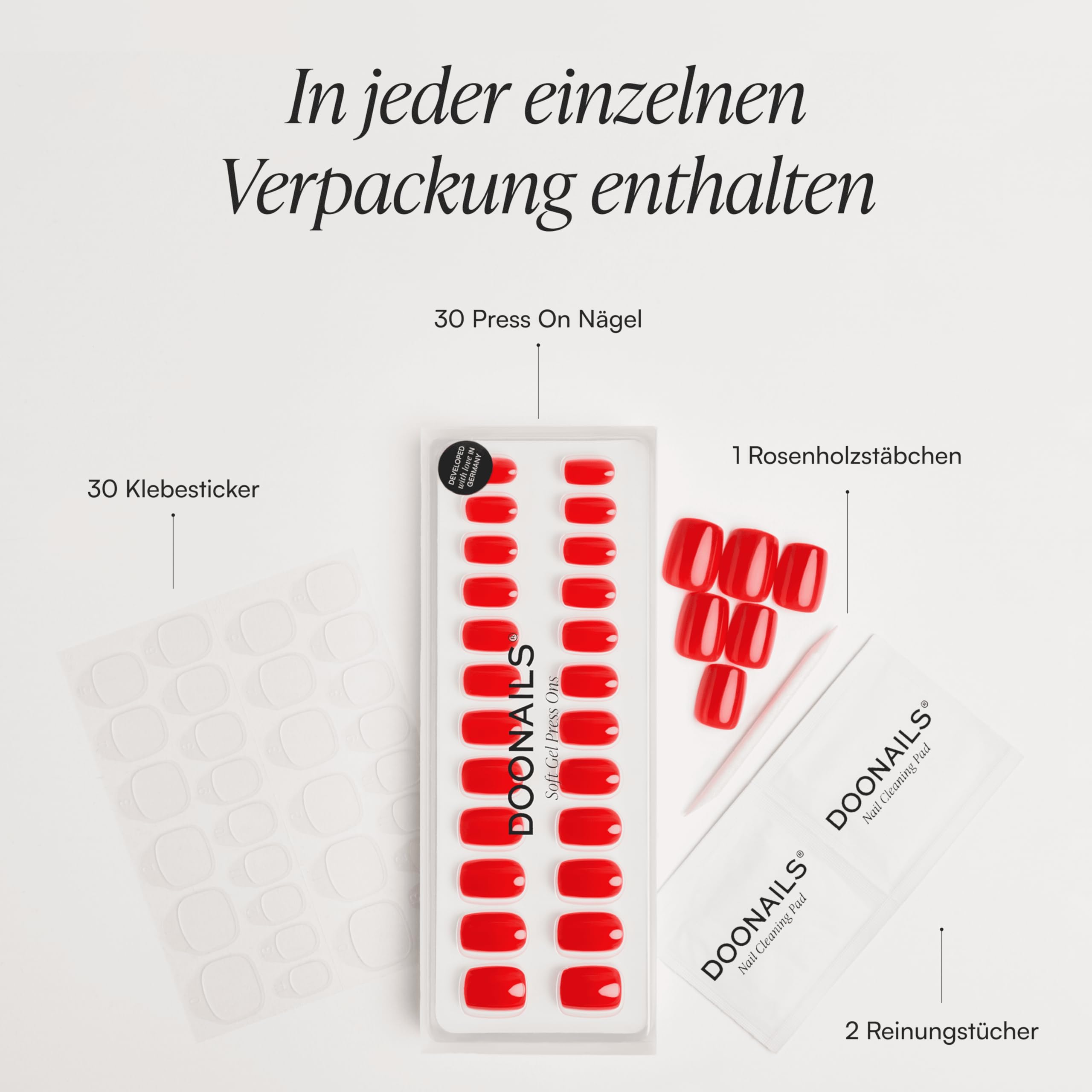 DOONAILS Press On Nails 3x30 Stück Clean Girl Set – Babyboomer, Toffee & Klassisches French – Soft Gel Short Square Nägel zum Aufkleben Full Cover Natürliches Tragegefühl