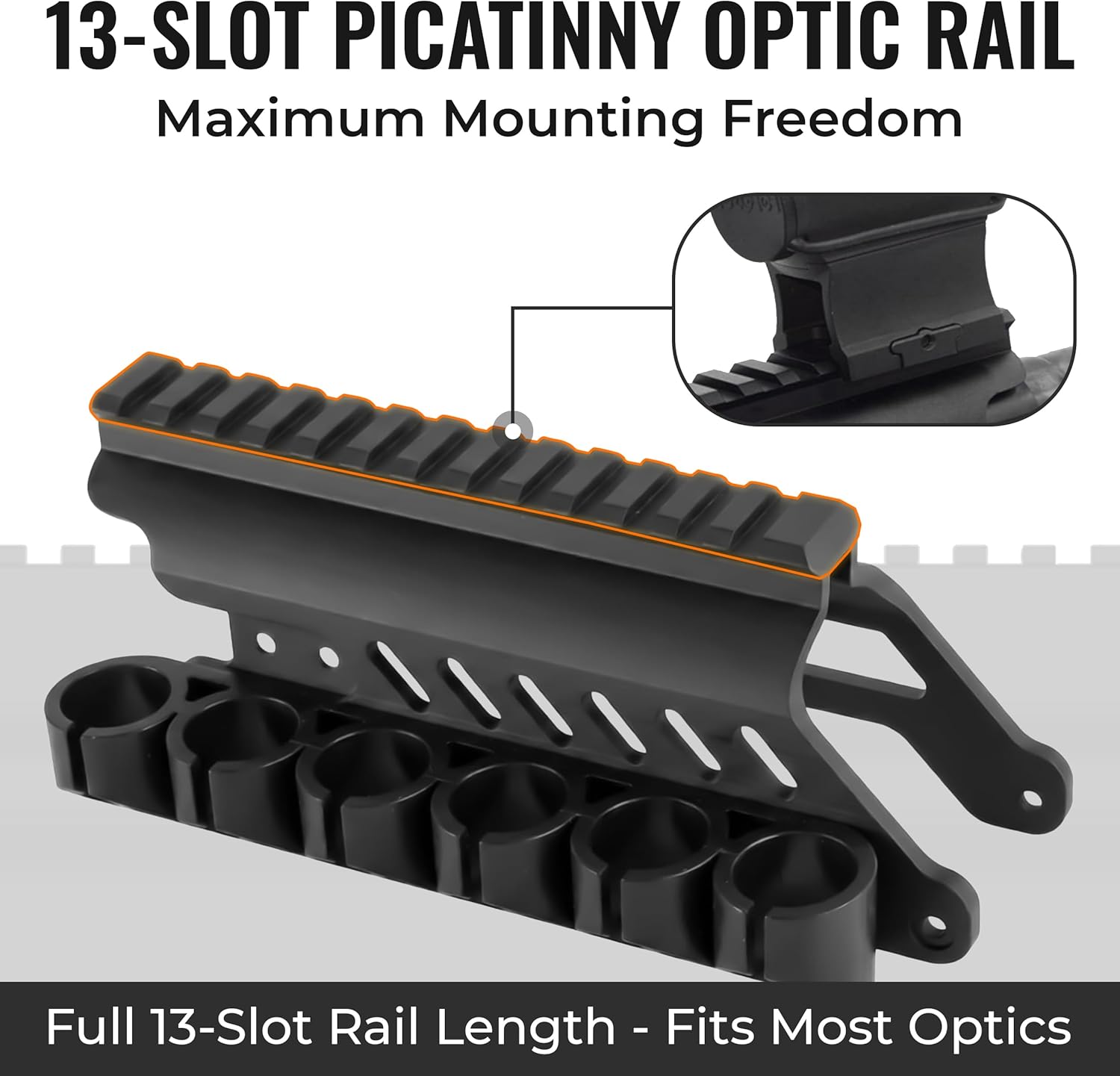 Gotical – Quick Detach Saddle Side 12 Gauge 6 Round Shell Holder Carrier Plate Carrier Kit Mossberg 500/590 Side Saddle & Durable