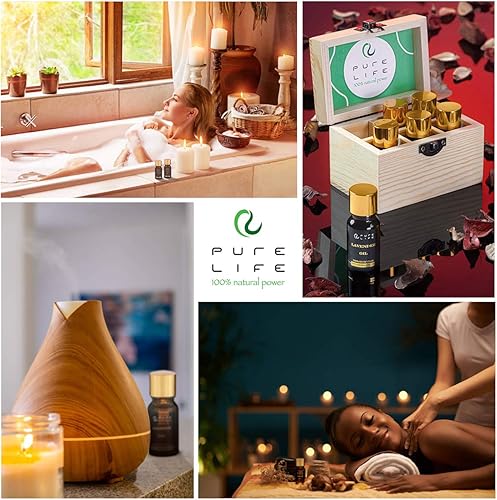 Miniatura 2 de Pure Life Juego de aceites esenciales para aromaterapia difusora, aceites aromáticos 100% orgánicos para humidificador en casa y automóvil, aromas