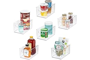 iDesign Plastic Organizer Kitchen Storage Bin Set, Clear - The Ultimate Space-Saving...