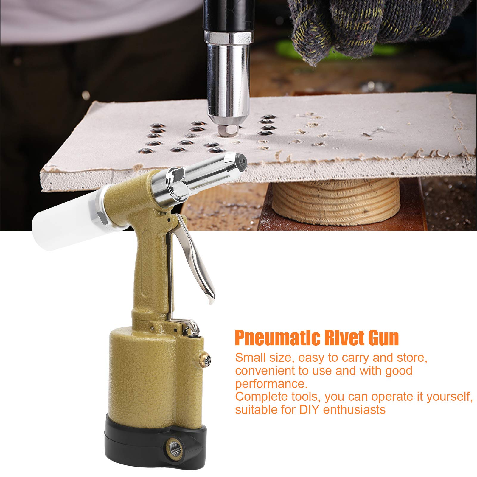 Generic Hydrauliczny Pneumatyczny Pistolet do Nitowania Obudowa Aluminiowa Pistolet do Nitowania Pneumatycznego Skok 18 Mm 0,5 0,7 MPA Konstrukcja z 3 Pazurami Nitów Stalowych i Aluminiowych w