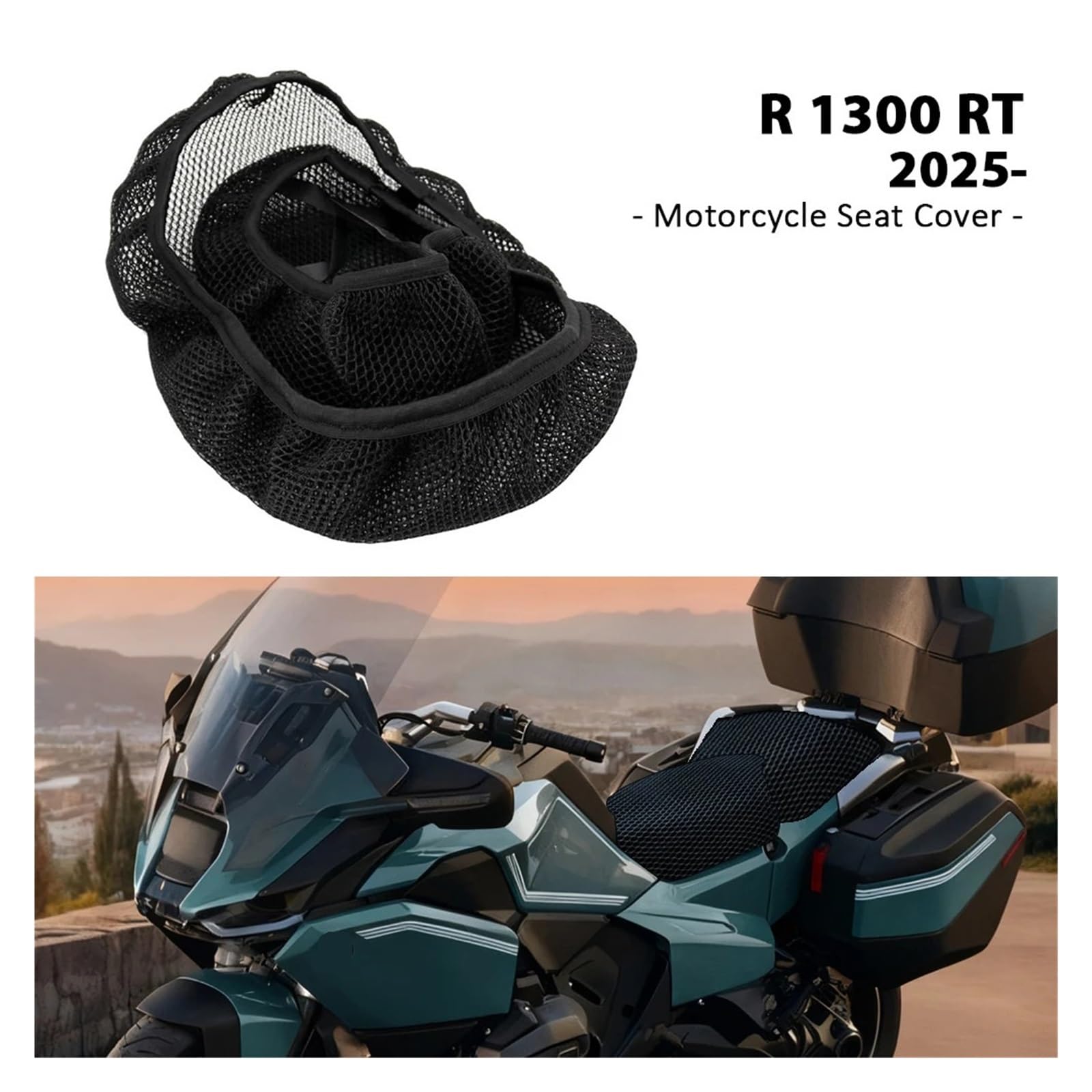 Motociclo Coprisedile Cuscino R1300RT 2025- Coprisedile In Tessuto Per B&MW R 1300 RT R1300 Proteggi Cuscino Copri Flusso D'aria 3D Termico