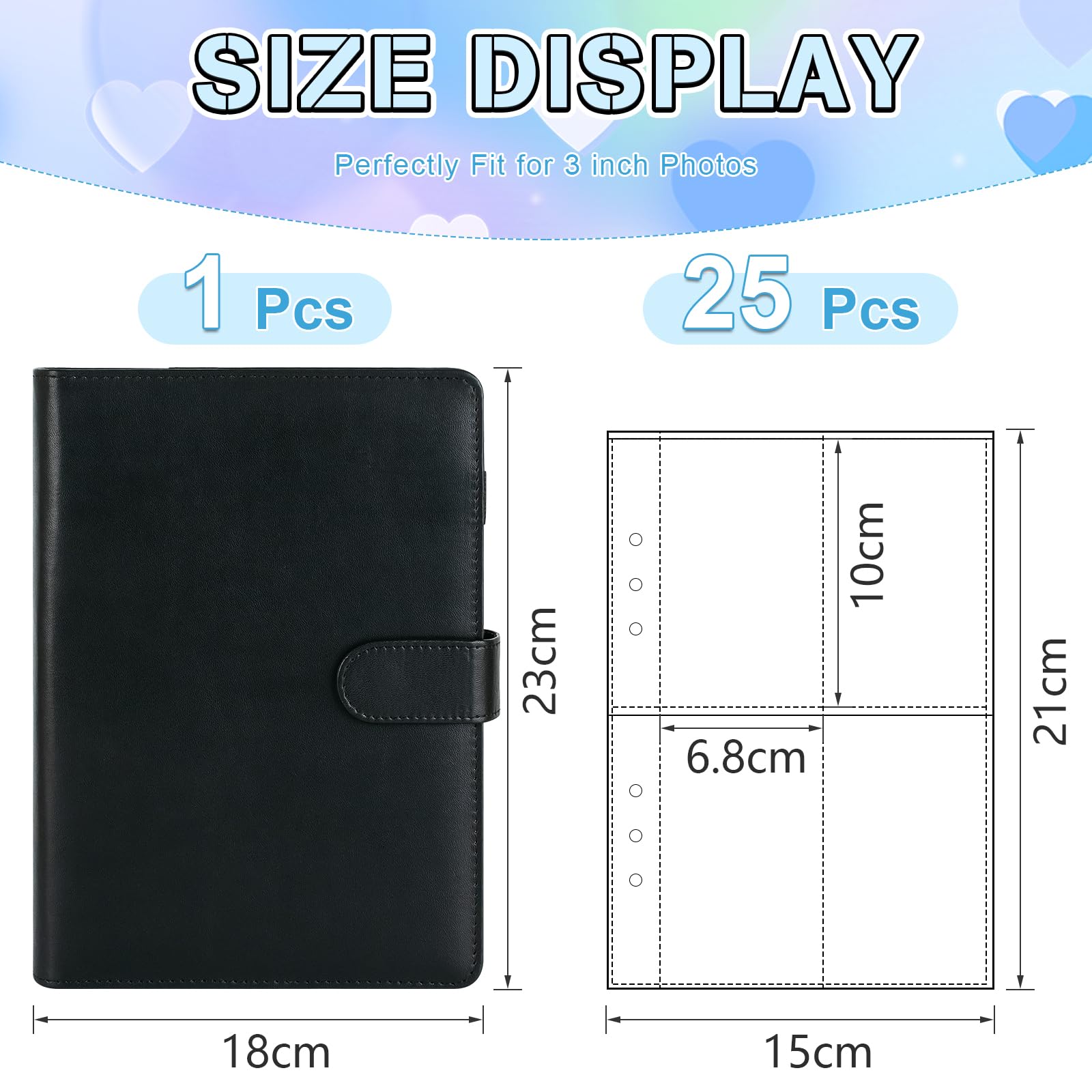 A5 Kpop Photocard Binder, 6 Ring Binder Album with 200 Card Slots - Image 2