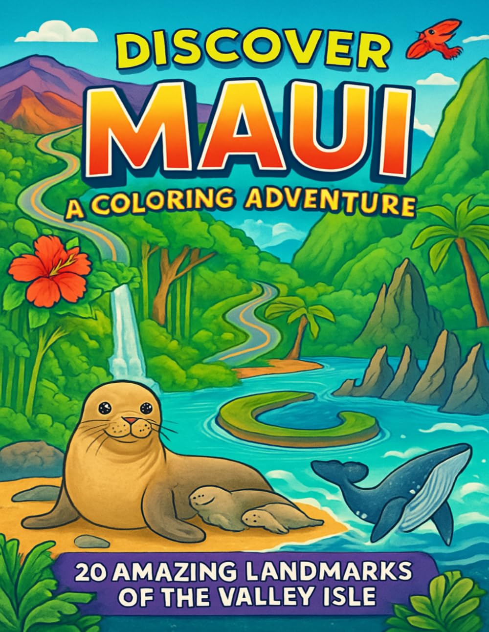 Maui Coloring Book for Kids Ages 5-10: 20 Amazing Landmarks of Hawaii's Valley Isle - Educational Activity Book with Fun Facts About Maui's Nature, Culture, and Wildlife (Discover Hawai'i!)