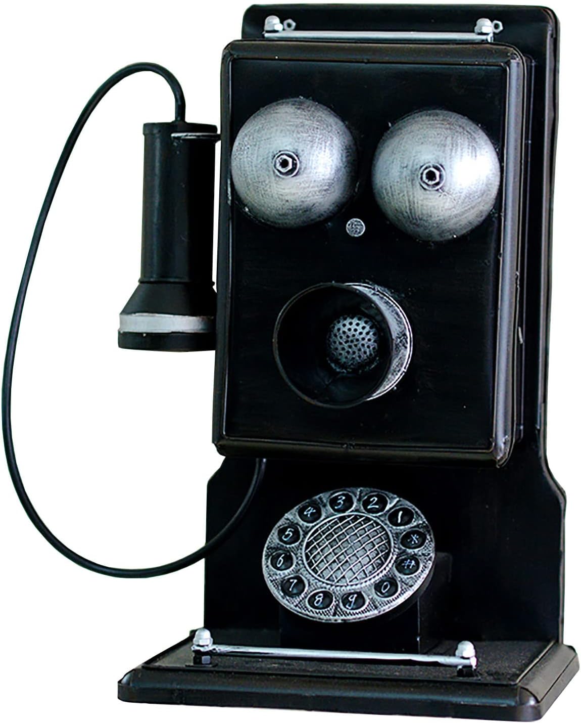 Retro Telephone Model Rotary Dialing Telephone Decorating Wired Corded Landline Phone,Balck