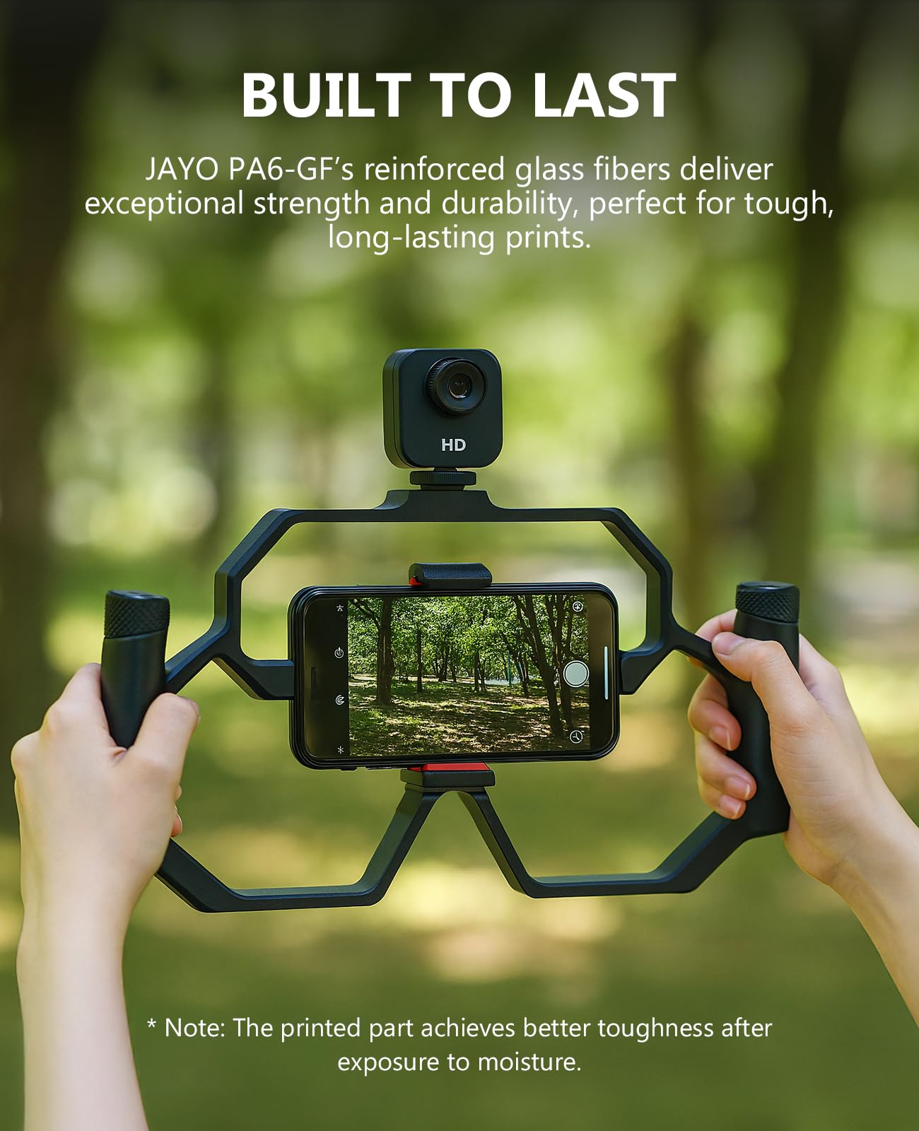 JAYO PA6-GF filament do druku 3D, 1,75 mm, 500 g, czarny