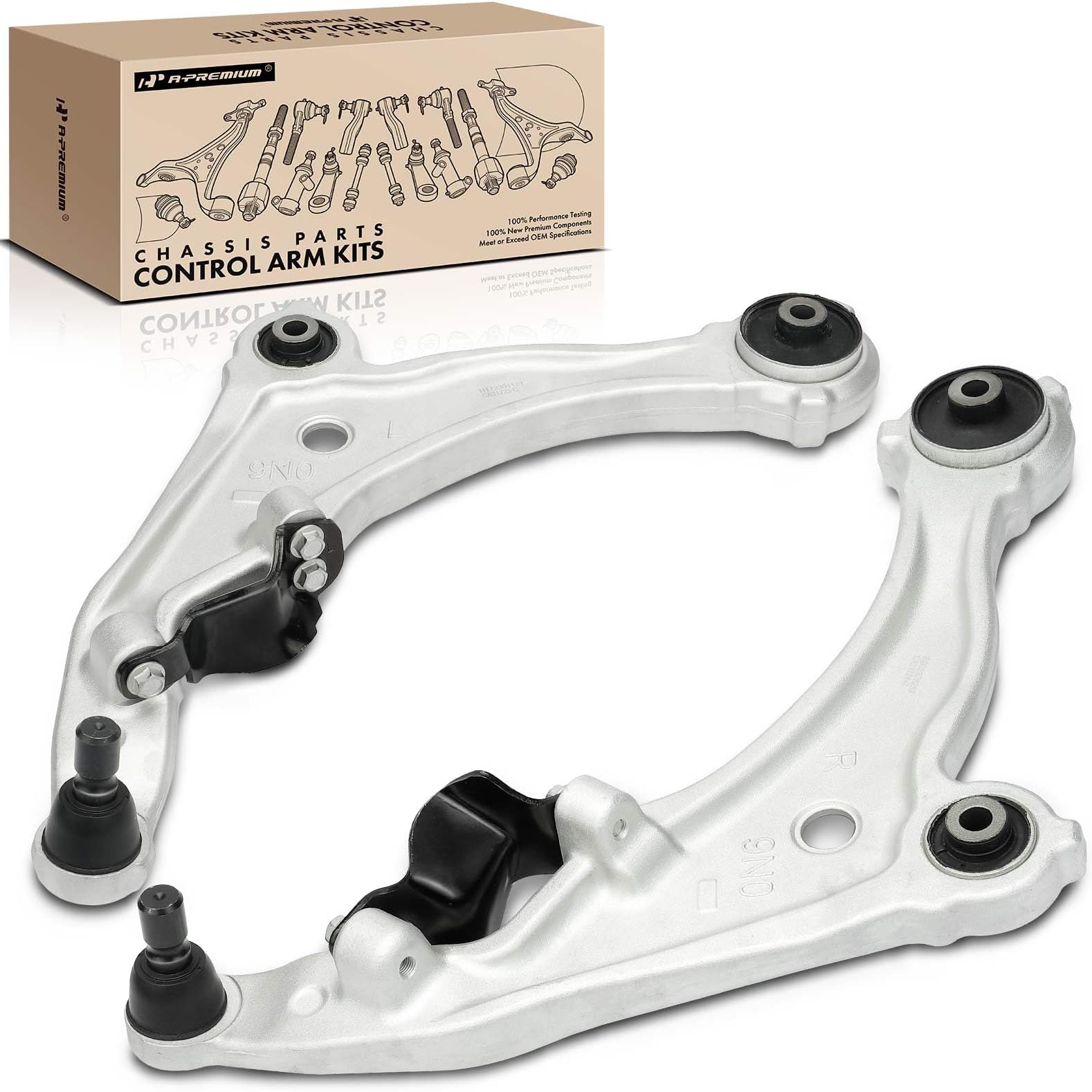 2 x Front Lower Control Arm, with Ball Joint & Bushing, Compatible with Nissan Maxima 2009 2010 2011 2012 2013 2014
