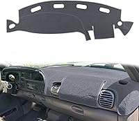 Vista 8 de Tapete para cubierta de tablero de instrumentos compatible con Ram 1500, 2500, 3500, 2009 2010 2011 2012 2013 2014 2015 2016 2017 2018 (Gris)