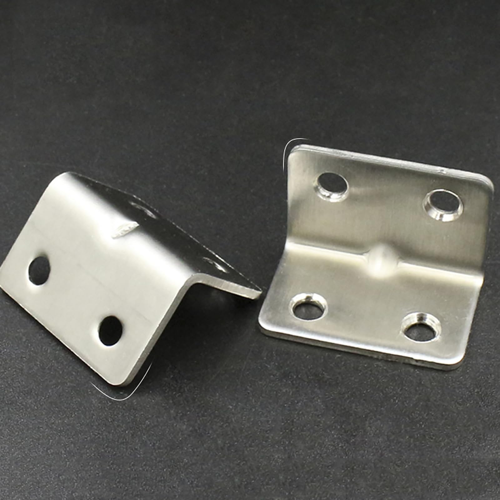 12 Staffe Angolari In Acciaio Inox - 30x30x38mm, Con 48 Viti, Per Mobili E Legno - Foto 6