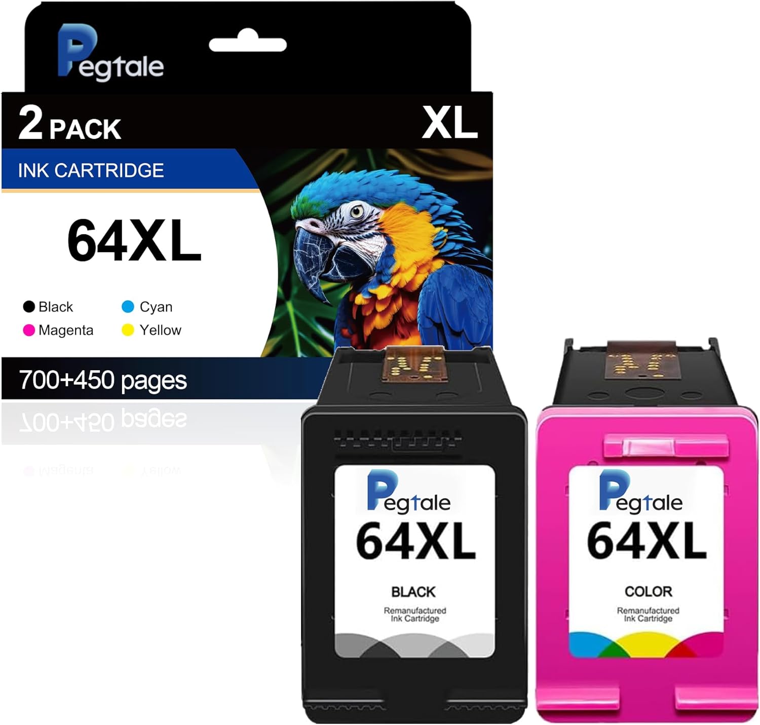 64XL Ink Cartridges Black and Color Compatible for HP 64XL Ink Cartridge Combo Pack Compatible for HP 64 Ink Fit for Envy Photo 7855 7858 7155 7120 7800 6252 6255 7158 7100 7164 Tango Printer