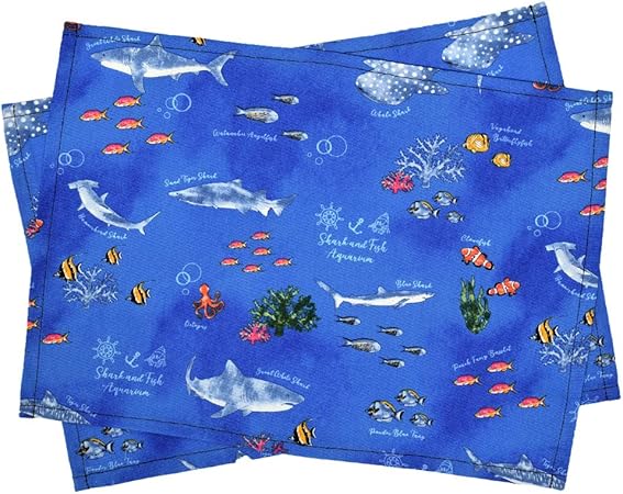 Amazon Co Jp ランチョンマット 男の子 子供用 おしゃれ 布 給食 ランチョンマット スタンダード ブルーラグーン N ホーム キッチン