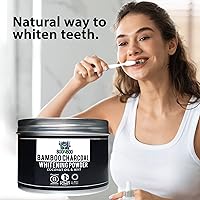 Vista 3 de BOONBOO Polvo blanqueador, carbón de bambú, lata de aluminio, 2oz