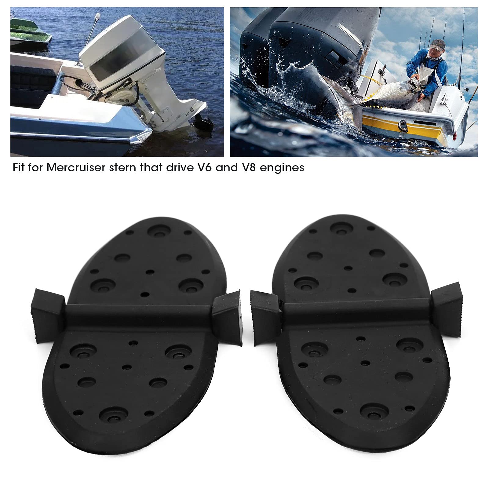 Obturador de agua, aleta de escape Mercruiser Obturador de agua de alta dureza con ojales para Mercruiser 807166A1