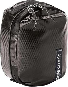 Eagle Creek Pack-It Gear Cube - Durable Packing Cube & Outdoor Travel Organizer to Keep Items Secure - Water Resistant - Easily Attachable - Easy Gripping - Extra Small, Black
