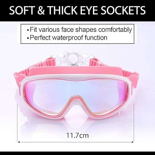 Miniatura 2 de Young4us Paquete de 2 gafas de natación para niños, gafas de natación para niños de 3 a 15 años