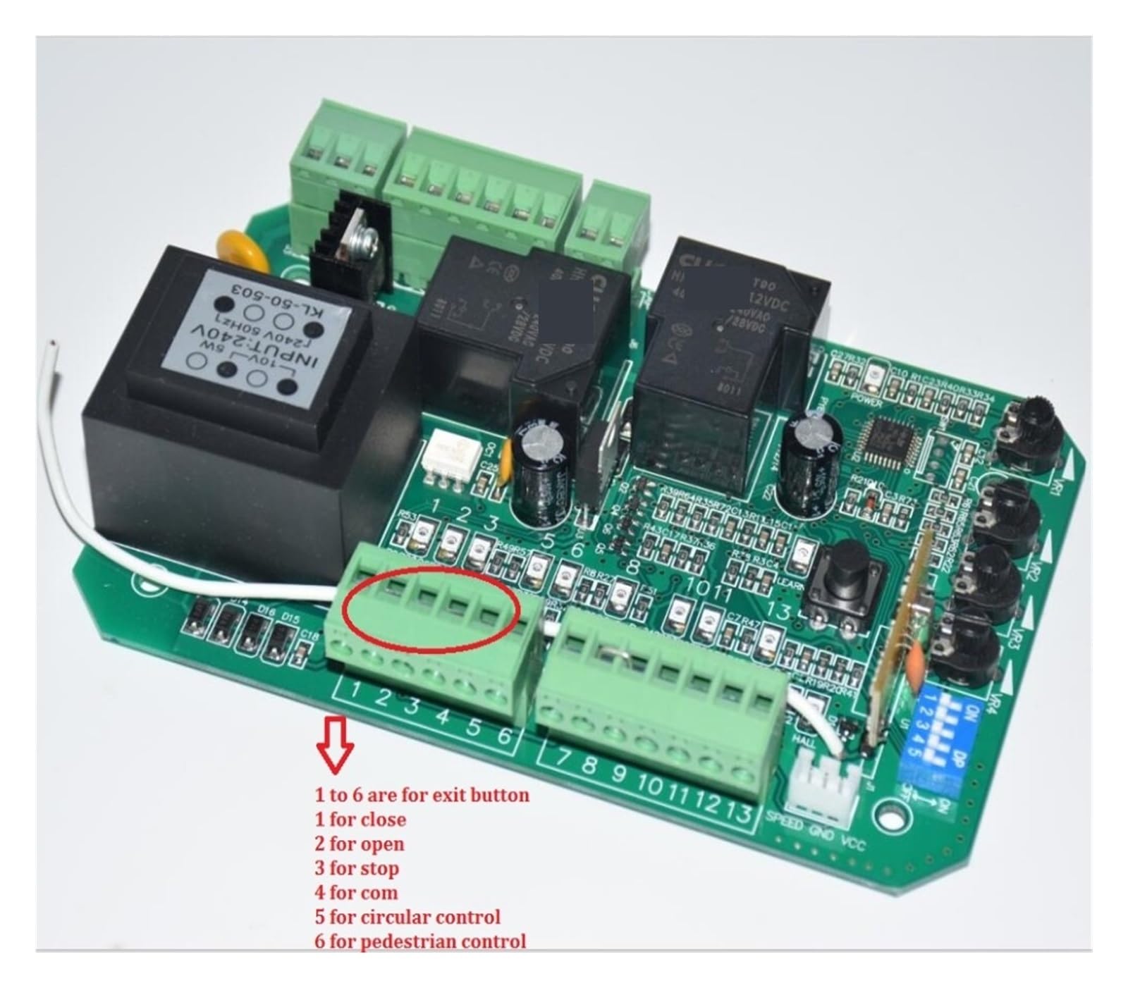 Operadores de portones eléctricos Placa de tarjeta electrónica de placa de circuito de controlador PCB de unidad de Control de Motor de abridor de puerta corrediza de uso amplio para casas particulare