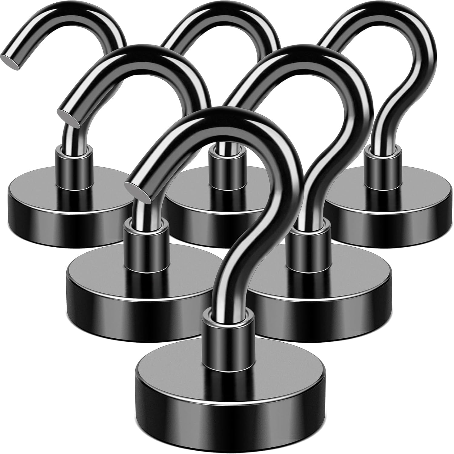 MIKEDE Black Neodymium Magnetic Hooks, 12 Pack, 22Lbs Heavy Duty, Refrigerator, Living Room, Workshop, Iron/Steel Surfaces — Amazon image 8