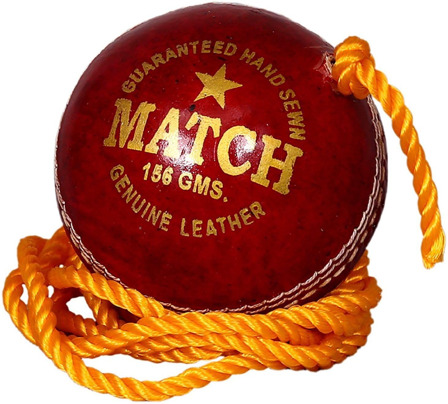Hanging Ball, Practice Cricket Ball with Rope, Knocking Ball Red Cricket Training Ball (Pack of 1)-image-30