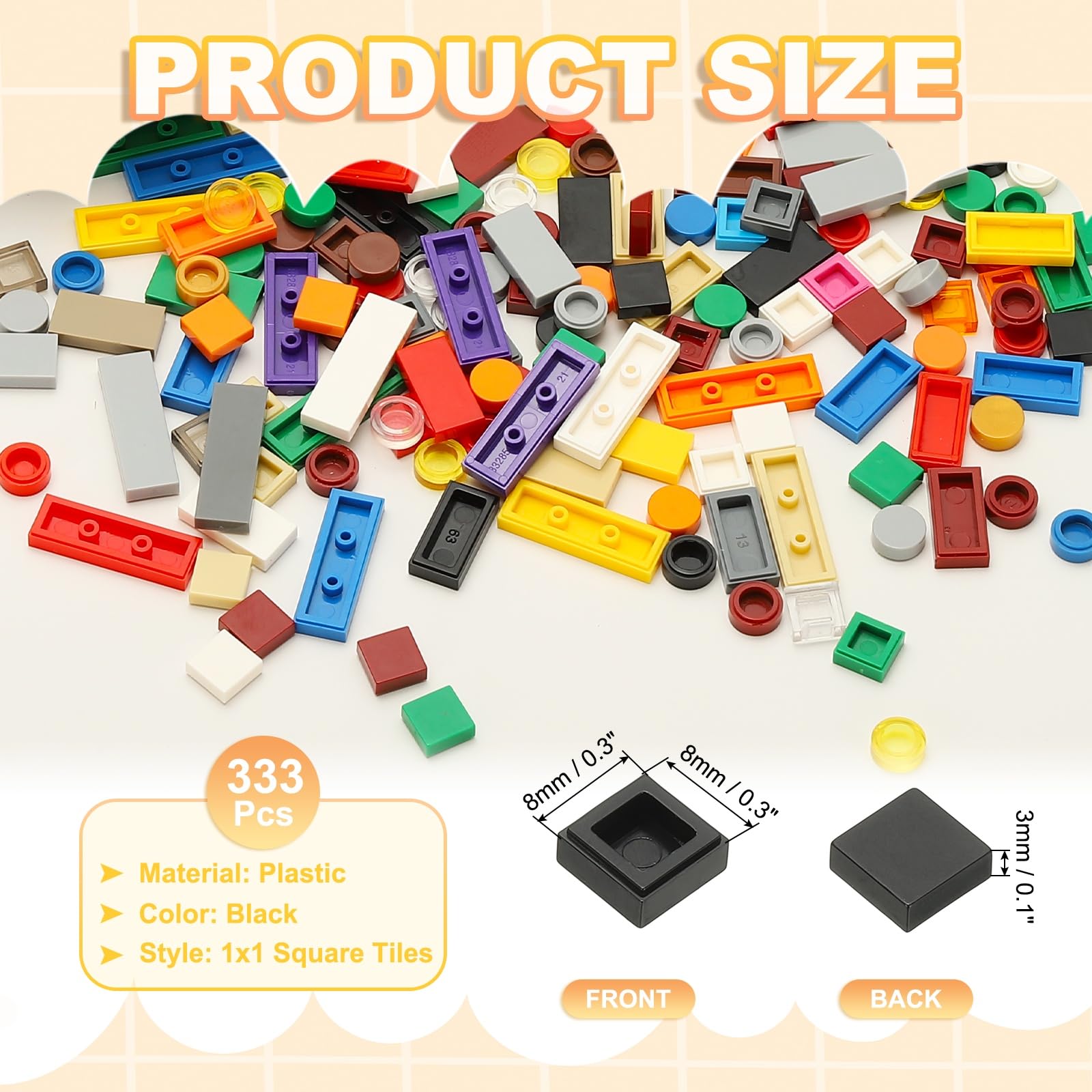 PATIKIL 333 Pcs Flat Blocks Bulk - Image 2