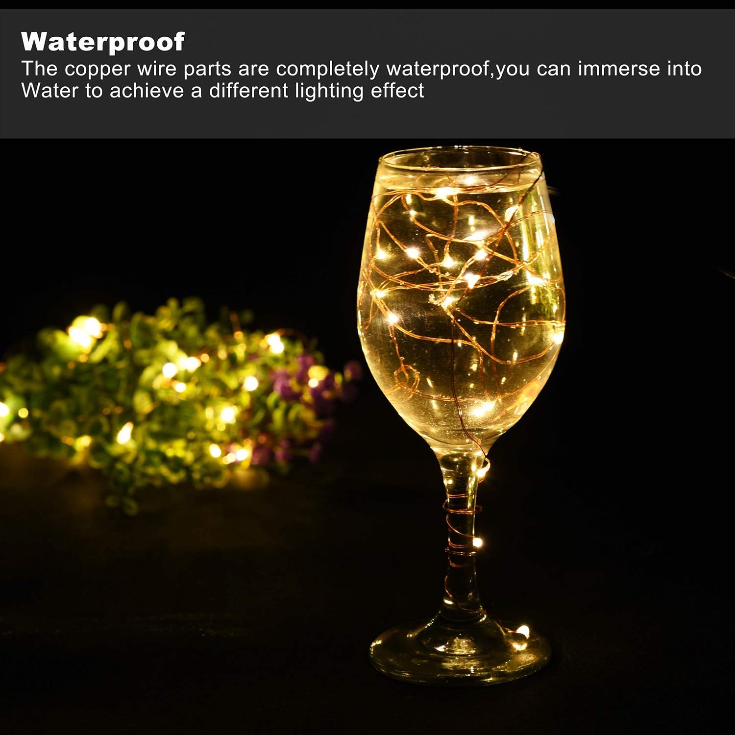 LEDIKON 12 Pack Fairy Lights Battery Operated LED String Lights,Warm White,7.2Ft 20LED Copper Wire String Lights,Waterproof Led Firefly Moon Lights for Wedding Mason Jars Teepee Christmas Decorations