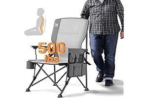 TIMBER RIDGE Folding Camping Chair with Ultimate Lumbar Support