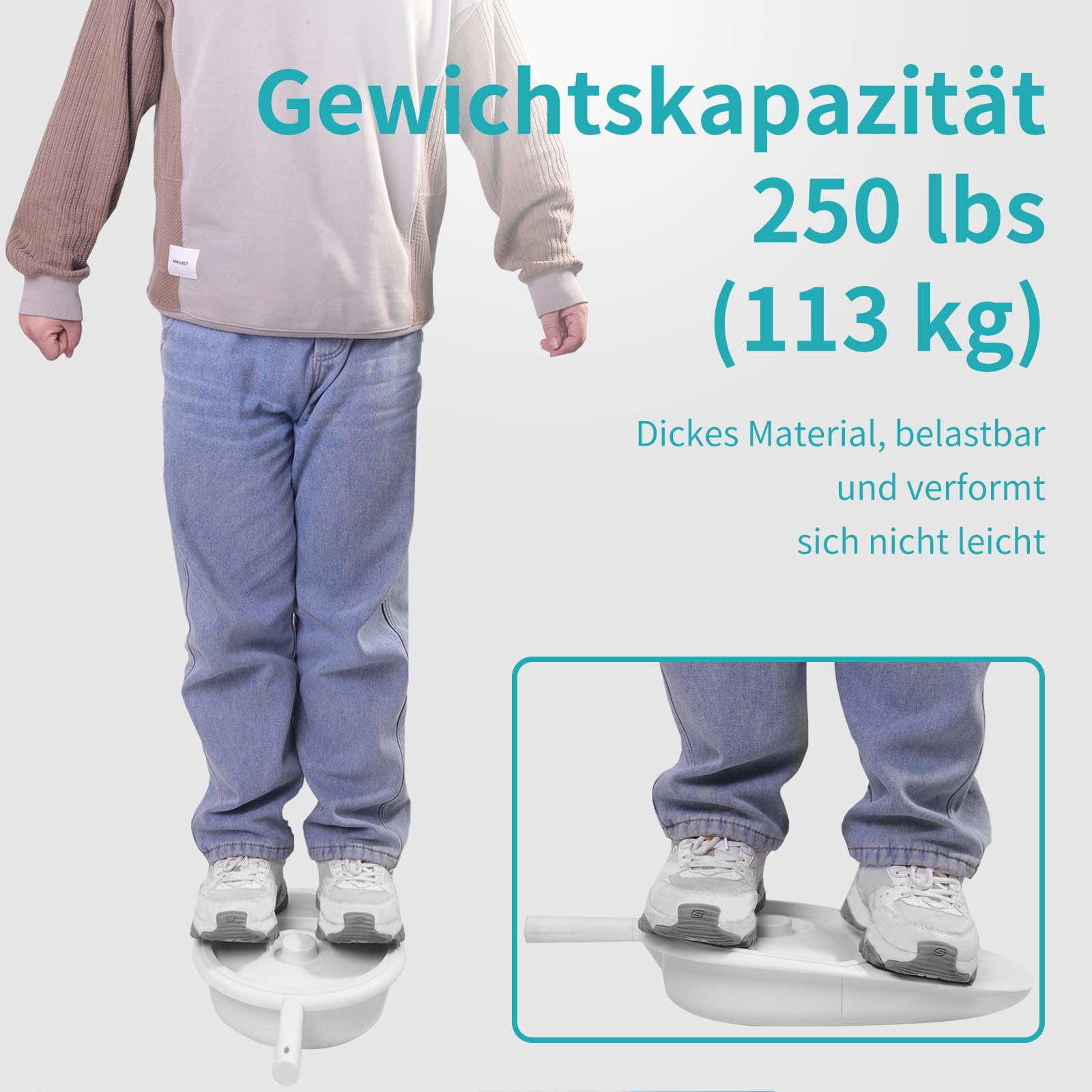 ENLUNTRA Bettpfanne für Erwachsene Fracture Bed Pan with Lid, Easy to use Men and Women Commode for Bedbound, Elderly, Disabled and Handicapped Users（Weiß）