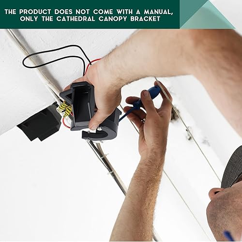 Miniatura 3 de Zonon 2 piezas de soporte de techo catedral, soporte de montaje para ventilador de techo, piezas de ventilador de techo para ventiladores de techo y