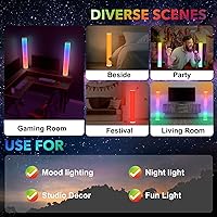 Vista 7 de Paquete de 2 lámparas de pie de esquina, lámpara de pie LED con aplicación inteligente, control de botón, sincronización de música, lámpara de pie