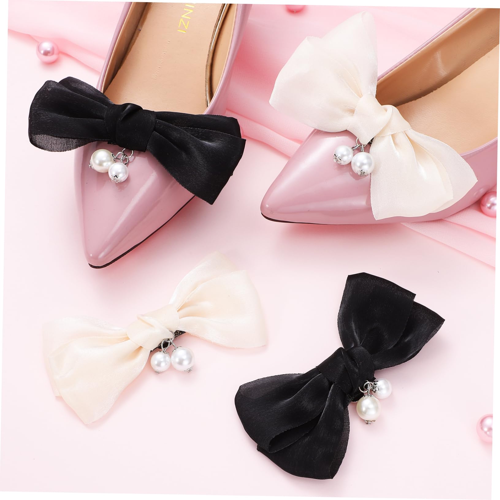 SHERCHPRY 8paia Fibbia Per Scarpe Con Fiocco Decorazioni Staccabili Per Sposa e Cerimonie Accessori Per Scarpe