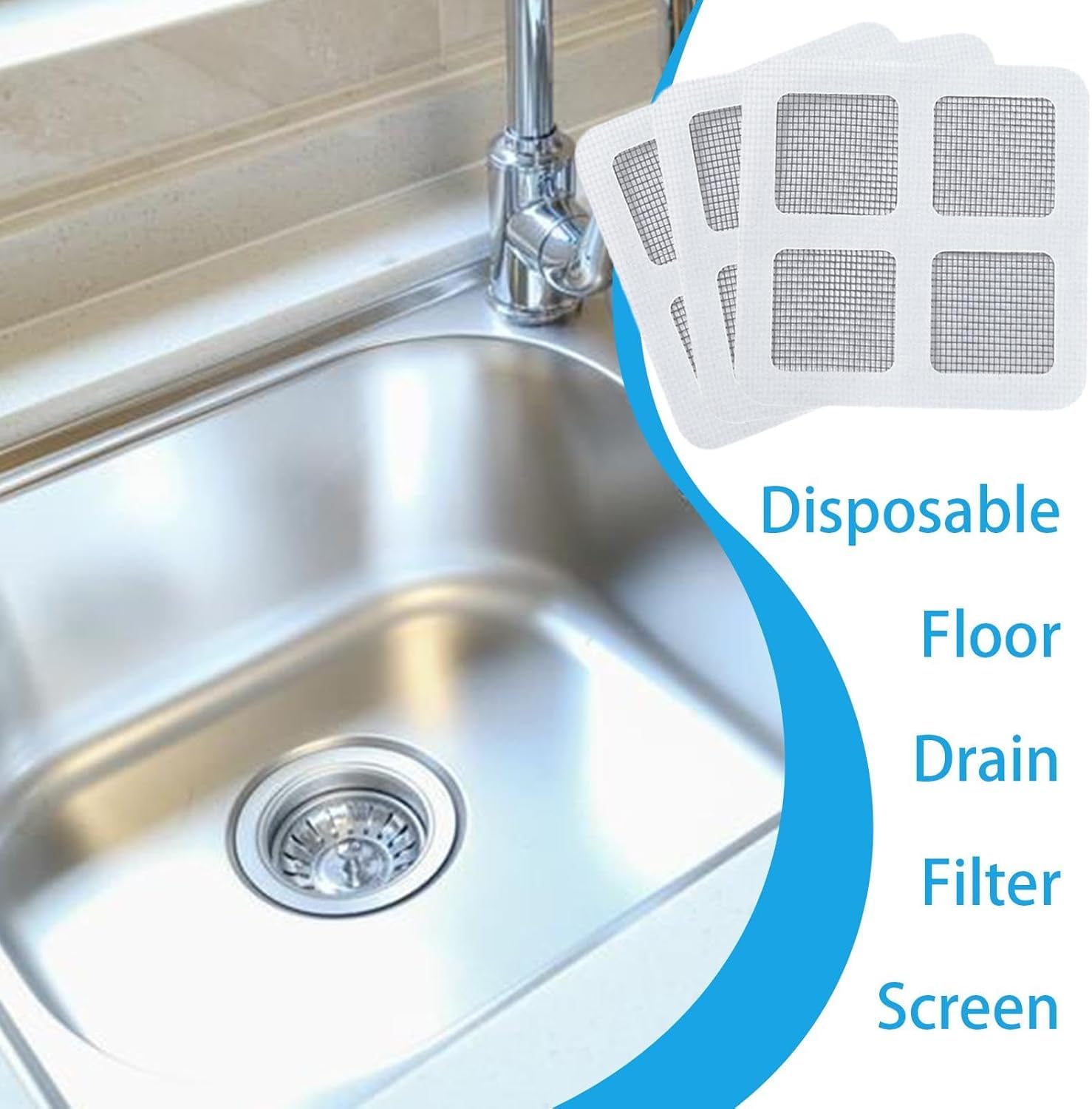Kyrotech 10 Adet Duş ve Lavabo Gider Süzgeci, Saç Tutucu Akıllı File Tasarım, Tıkanma Önleyici Hijyenik Kullan At Gider Koruyucu, Banyo, Mutfak, Balkon İçin Çok Amaçlı Pratik Çözüm
