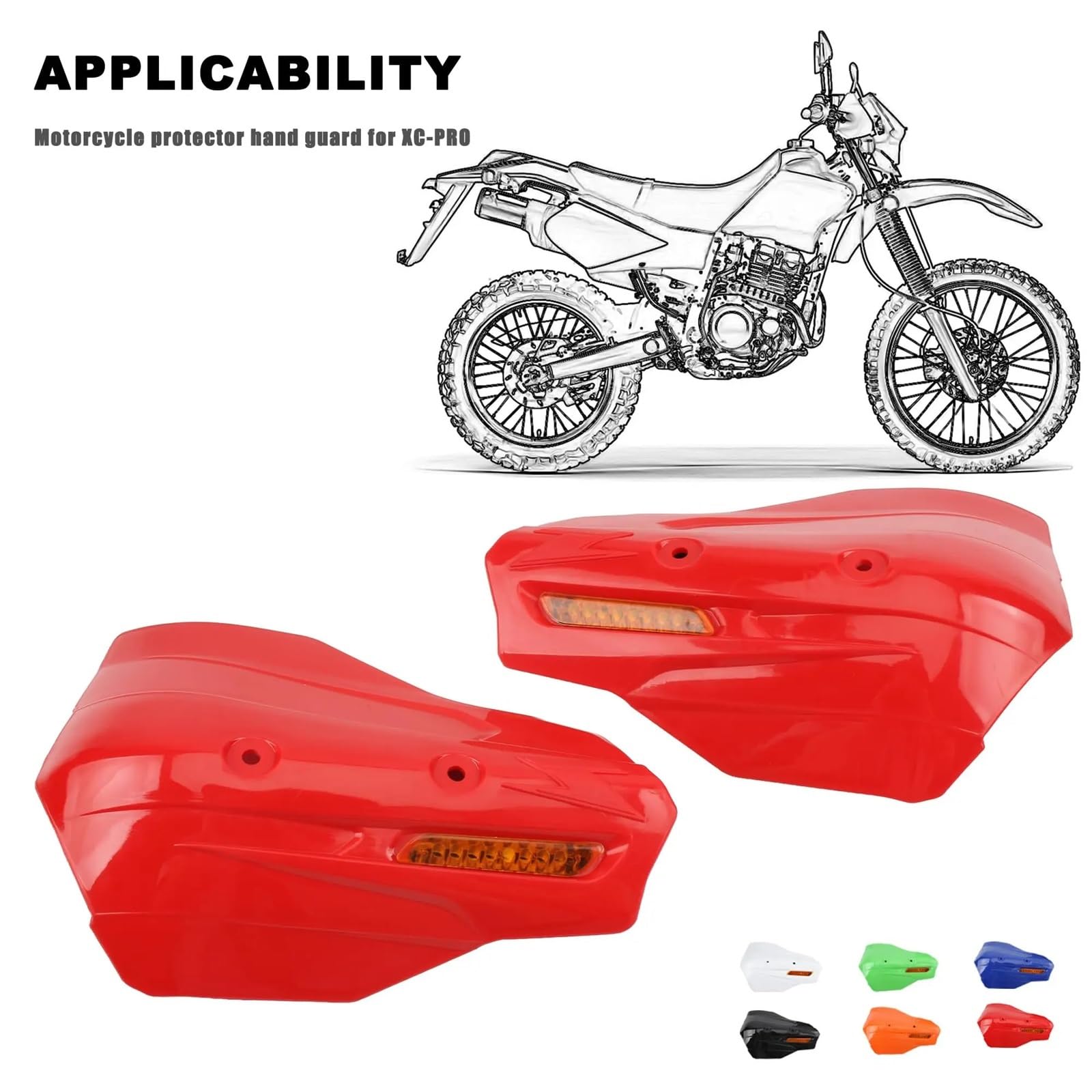 Ochraniacze dłoni Pasuje do ZETA XC-PRO K&TM XC SX EXC Motocross jelca z kierunkowskazem DirtBike Supermoto(Black B)