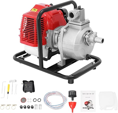 Pompe à Eau Thermique 2 Temps 43cc 1,7 CV Mqwdxzfes